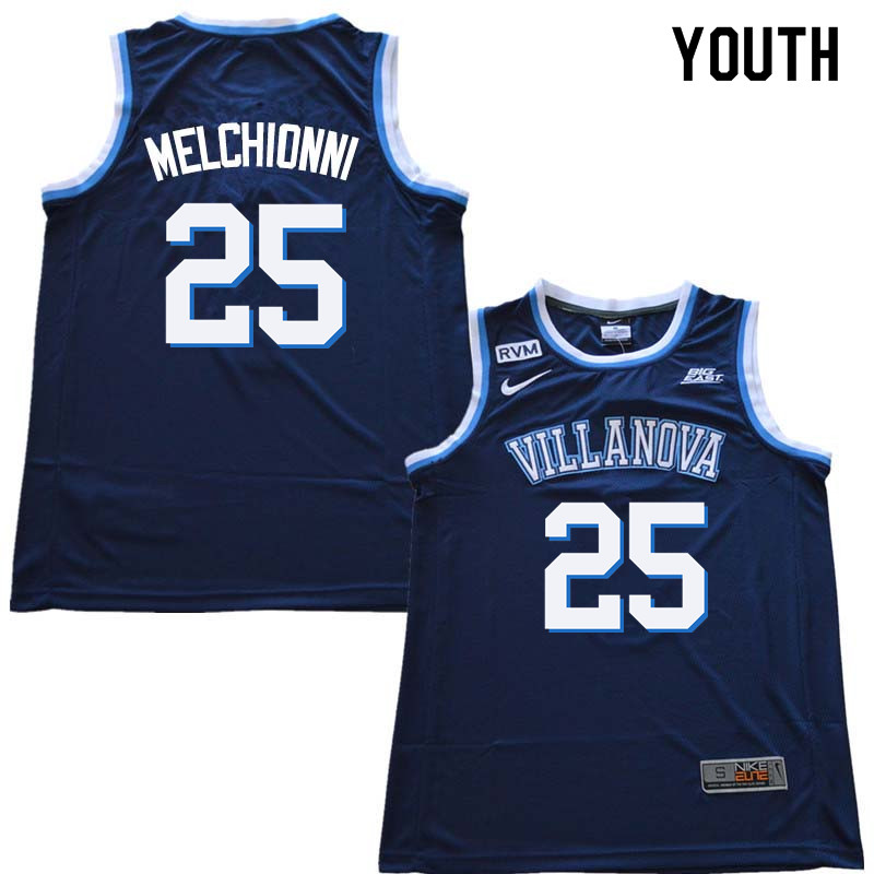 2018 Youth #25 Bill Melchionni Willanova Wildcats College Basketball Jerseys Sale-Navy